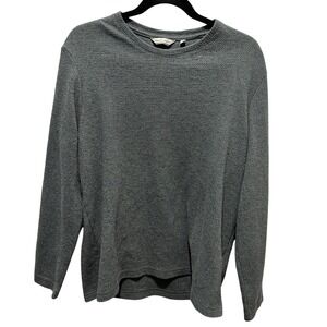 English Laundry Textured Crew Neck Long Sleeve Casual Sweater Men's Size L Gray